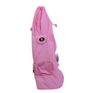 Fabdog Girlie Skull Dog Raincoat - Light Pink - Size Small